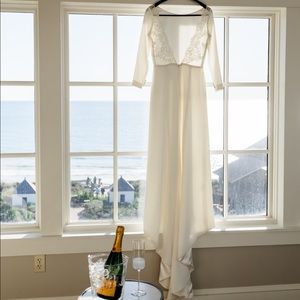 BHLDN Elegant Cream Wedding Dress